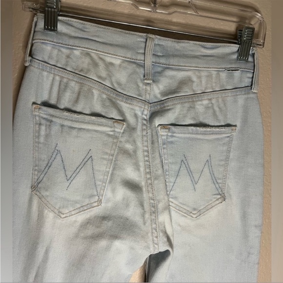MOTHER The Pixie Tomcat Ankle Button Fly Jeans Pina Colada Paradise Size 25 - Picture 14 of 15